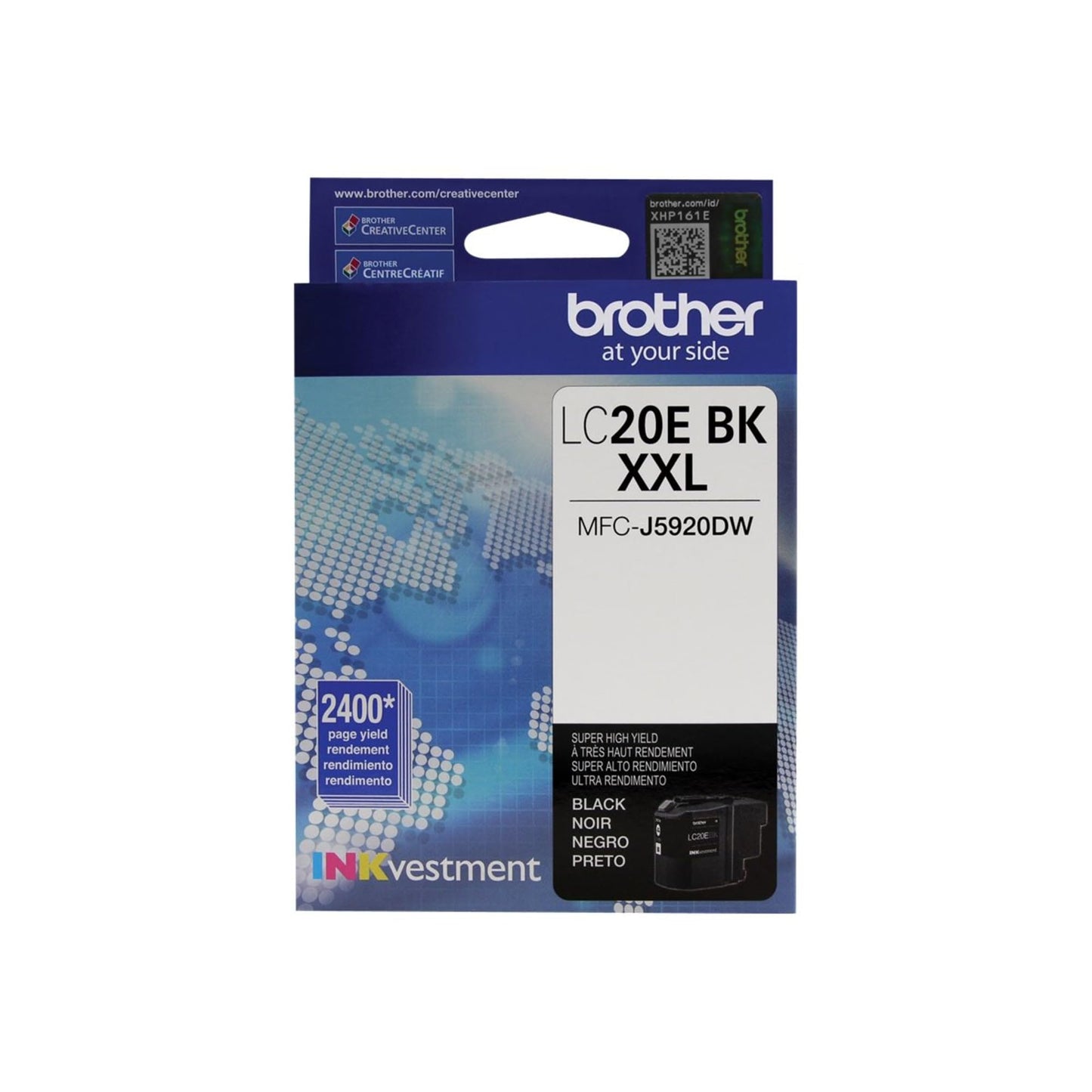 Brother Genuine LC20EBKS Super High-Yield Black Ink Cartridge, Higher Yield for Value, Original Ink Replacement Cartridge, Ink for Brother Inkjet Printer MFC-J985DW
