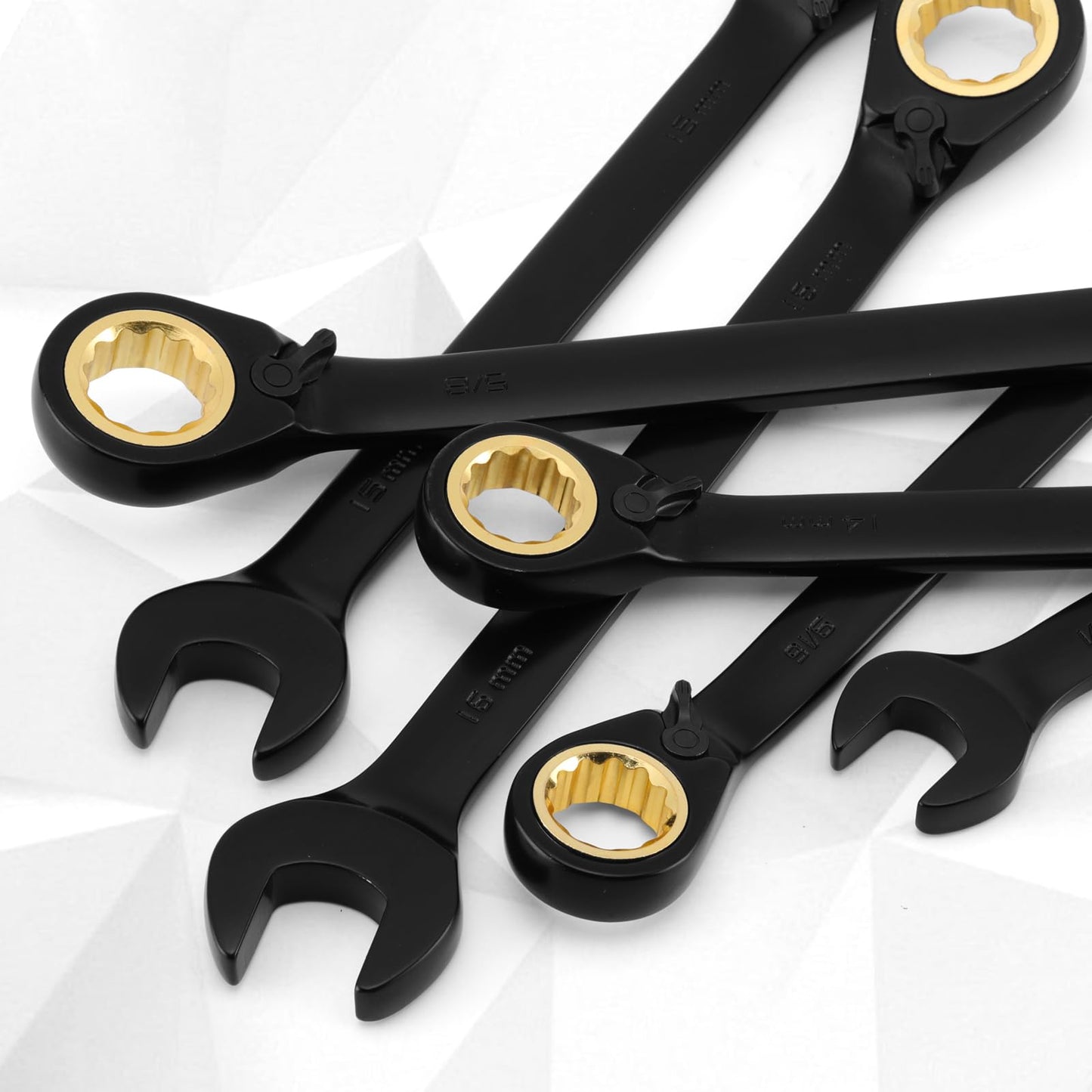 EMENTOL 20-Piece Ratcheting Wrench Set, Metric 8-19mm & SAE 5/16-3/4″, 72 Teeth, Heavy-Duty Combination Wrenches, CR-V Steel, Includes Portable Plastic Case