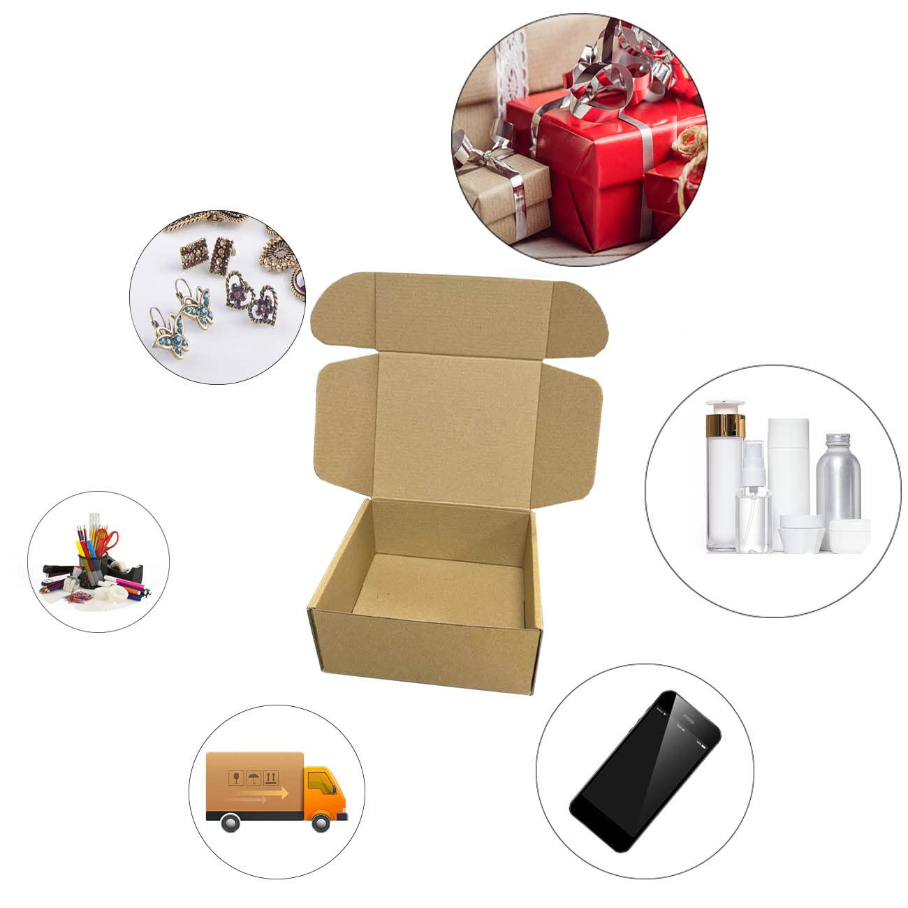 7x6x3 inch Shipping Boxes Pack of 25，Livejun Brown Corrugated Cardboard Box Mailer Boxes for Packaging Small Business Shipping，Boxes for Birthday Wedding Party Gift Giving… (7X6X3)