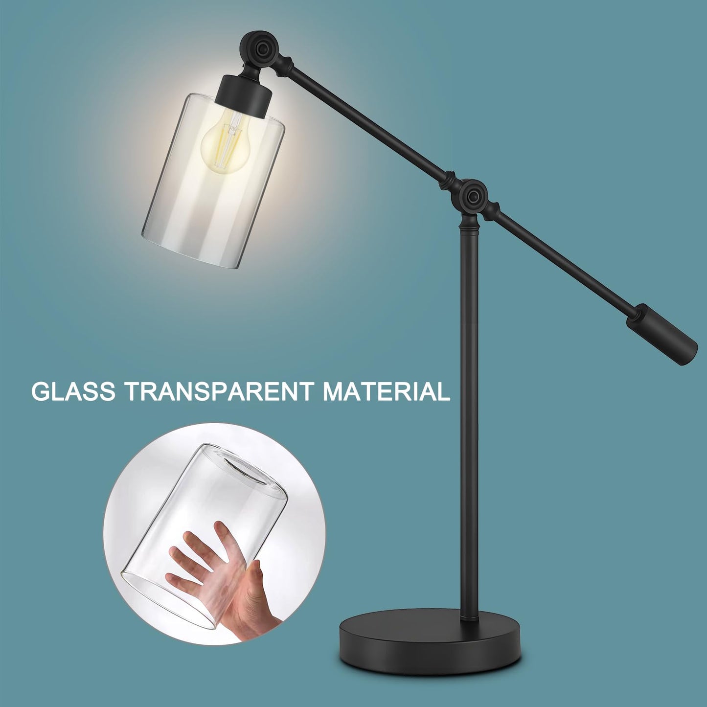 LAMP YU Clear Cylinder Glass Lamp Shade Replacement Globe, 6 Pack Clear Glass Shade Covers Replacements, 5.5in Height, 3.9in Diameter, 1.65in Fitter