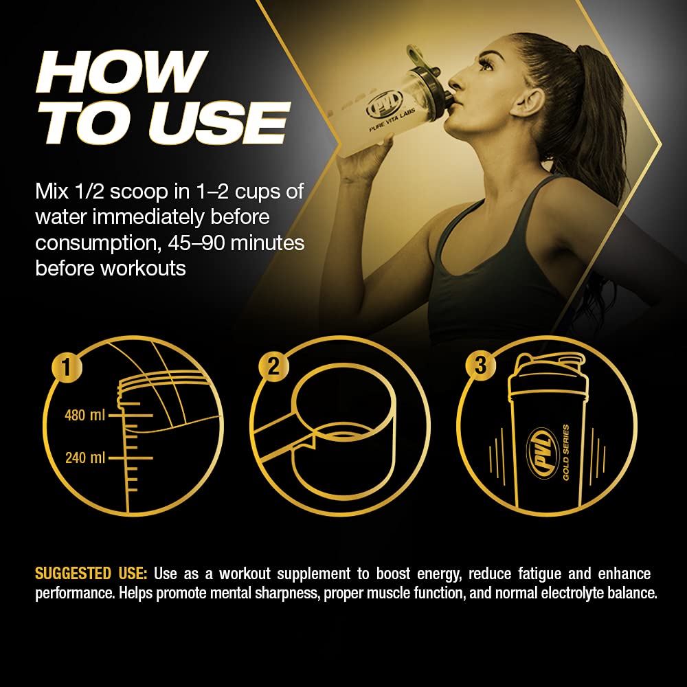 PVL Gold Series Domin8 | Pre-workout Superfuel - full dose Preworkout - 520 g - Peach Mango Punch