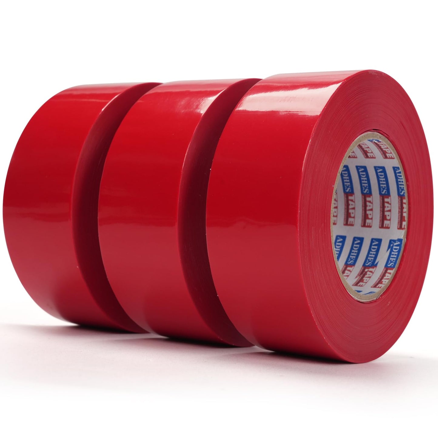 ADHES Stucco Tape, 2 Inch x 60 Yards, 7-Day UV Resistant Outdoor Masking Tape for Construction, Masonry & Exterior Painting, Red Professional Painter Tape, Clean Removal, 3 Rolls