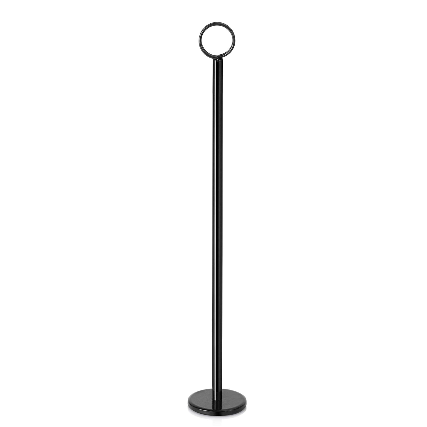 New Star Foodservice 27723 Ring-Clip Table Number Holder/Number Stand/Place Card Holder, 15-Inch, Set of 12, Black Finish