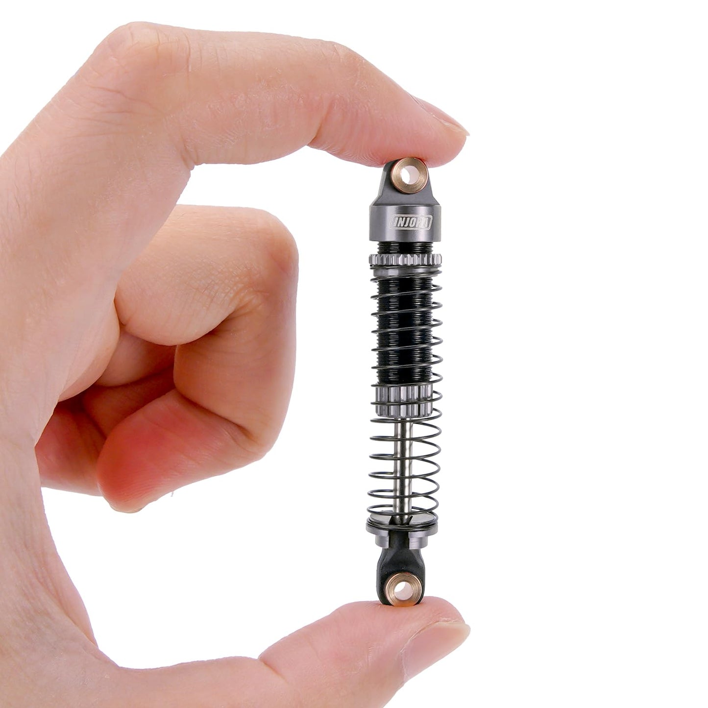 INJORA 59MM Shocks Longer Threaded Shock Absorber Oil Damper for TRX4M TRX4MT 1/18 RC Crawler Upgrade (Grey)