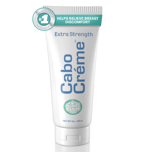CaboCréme Extra Strength Cabbage Breast Cream - 2X Strength for Engorgement Relief and Breastfeeding Weaning Support - Dry Up Breast Milk - OB-GYN Created & Breastfeeding Mother-Approved - 2 oz