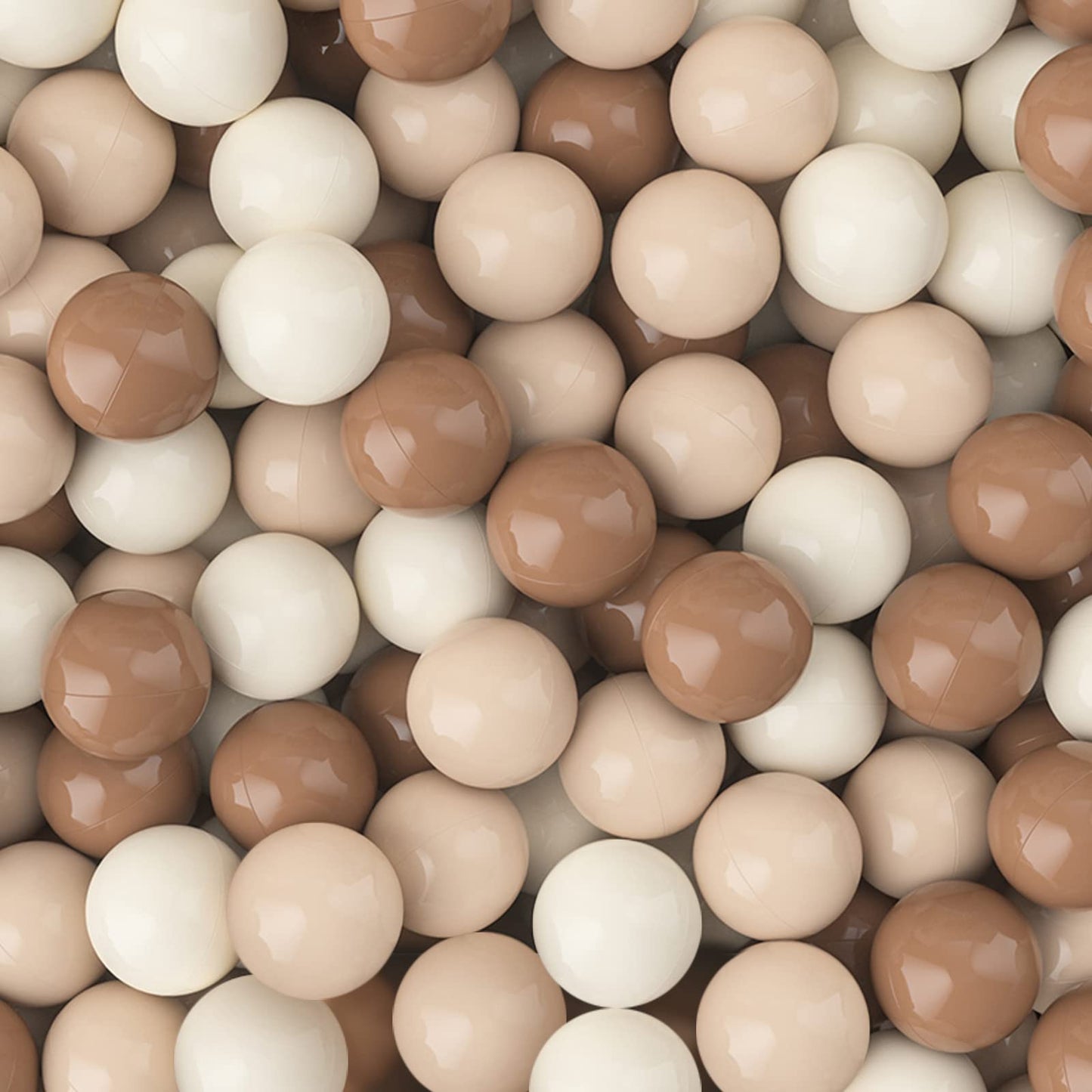 GOGOSO Ball Pit Balls Plastic PlayBalls for Toddlers Kids Playpen BPA Phthalate Free Crush Proof Birthday Decor,2.4inch 80pcs Brown Beige
