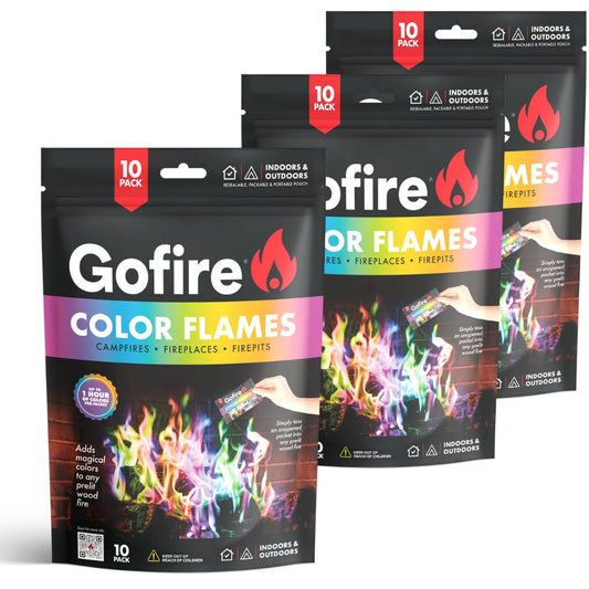 Color Flame Packets - Safe for Indoor & Outdoor Use - 1 Hour Burn for Campfires, Fireplaces, Firepits - No Need to Open Just Drop in - Perfect for Christmas, Birthdays