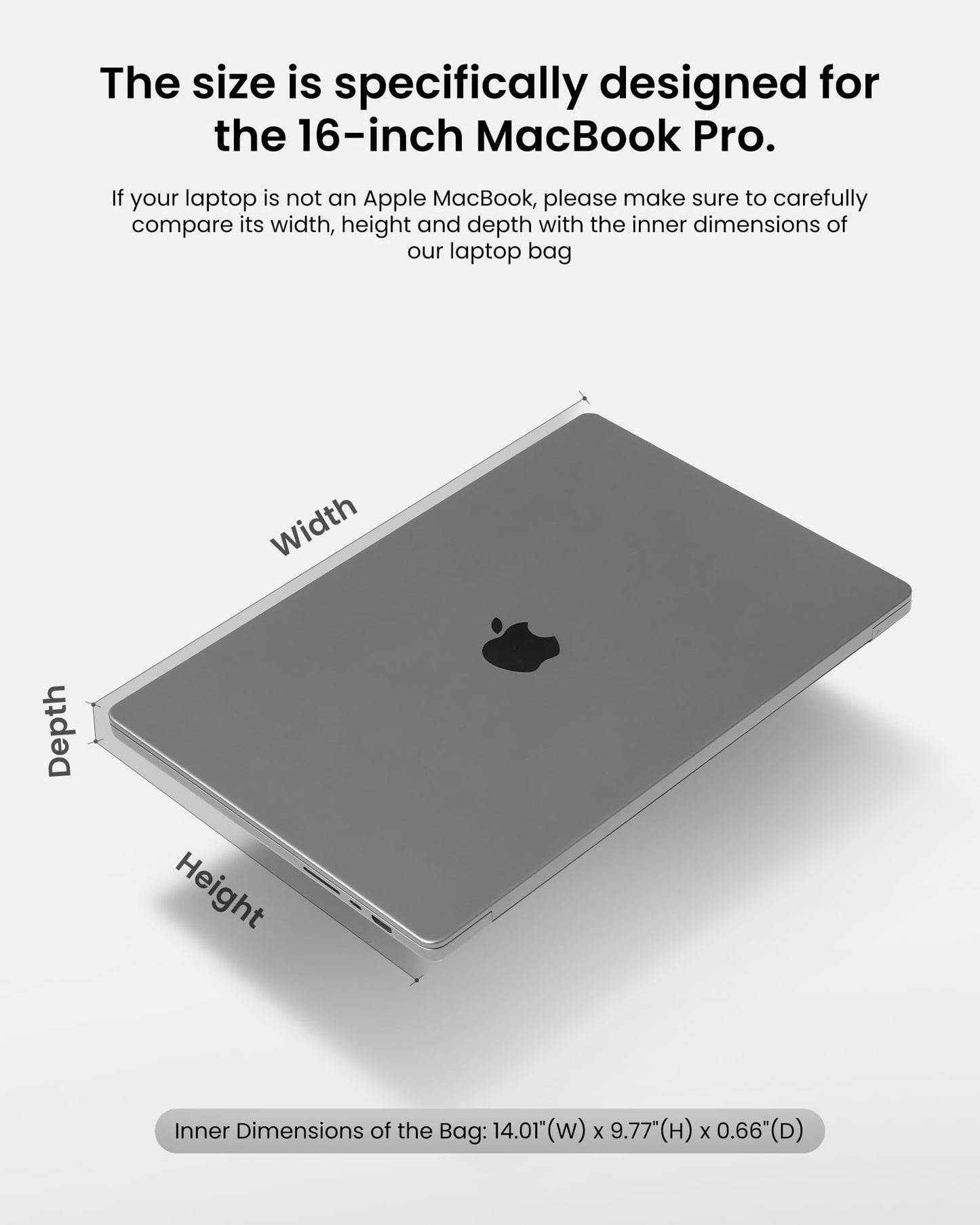 tomtoc 360 Protective Laptop Sleeve Designed for 16-inch New MacBook Pro M5/M4/M3/M2/M1 Pro/Max 2026-2019, Water-Resistant Well-Organized Accessory Sleeve Case with Handle