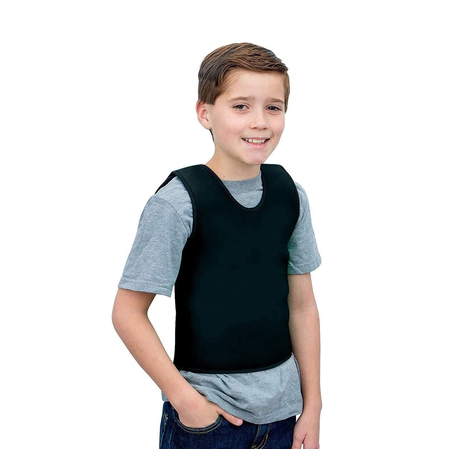 Sensory Compression Vest Sensory Processing Disorder Vest Deep Pressure Comfort for Autism Hyperactivity Mood Processing Disorders (Small 14” x 24”)