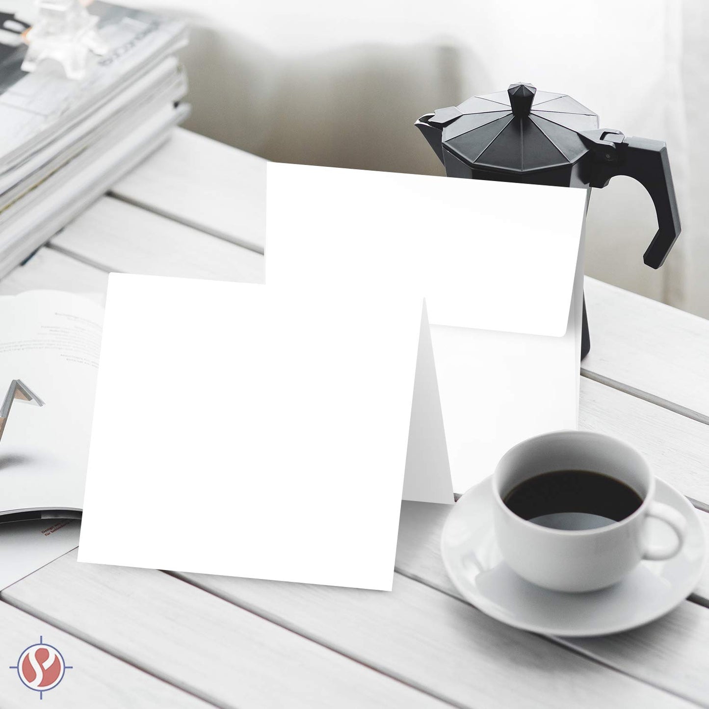 Square Greeting Cards Set - White Blank Half Fold Cards with Envelopes – Great for Greetings, Thank You and Invitation Cards | 5.25 x 5.25 Inch Card Stock W/ 5.5 x 5.5 Envelopes | 25 Sets per Pack