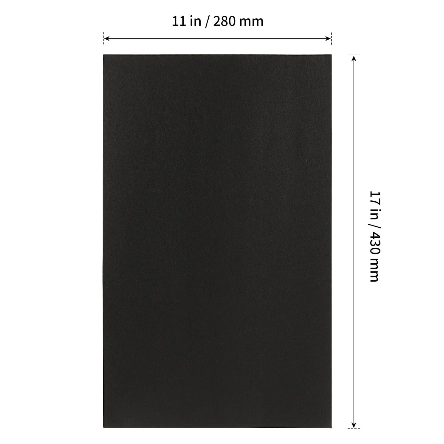 SHEUTSAN 100 Sheets 11 x 17 Inches Black Colored Cardstock, 80lb 80 lbs Cover Sheets, Thickened Card Stock Black Smooth Card for DIY Cards Making, Scrapbooking