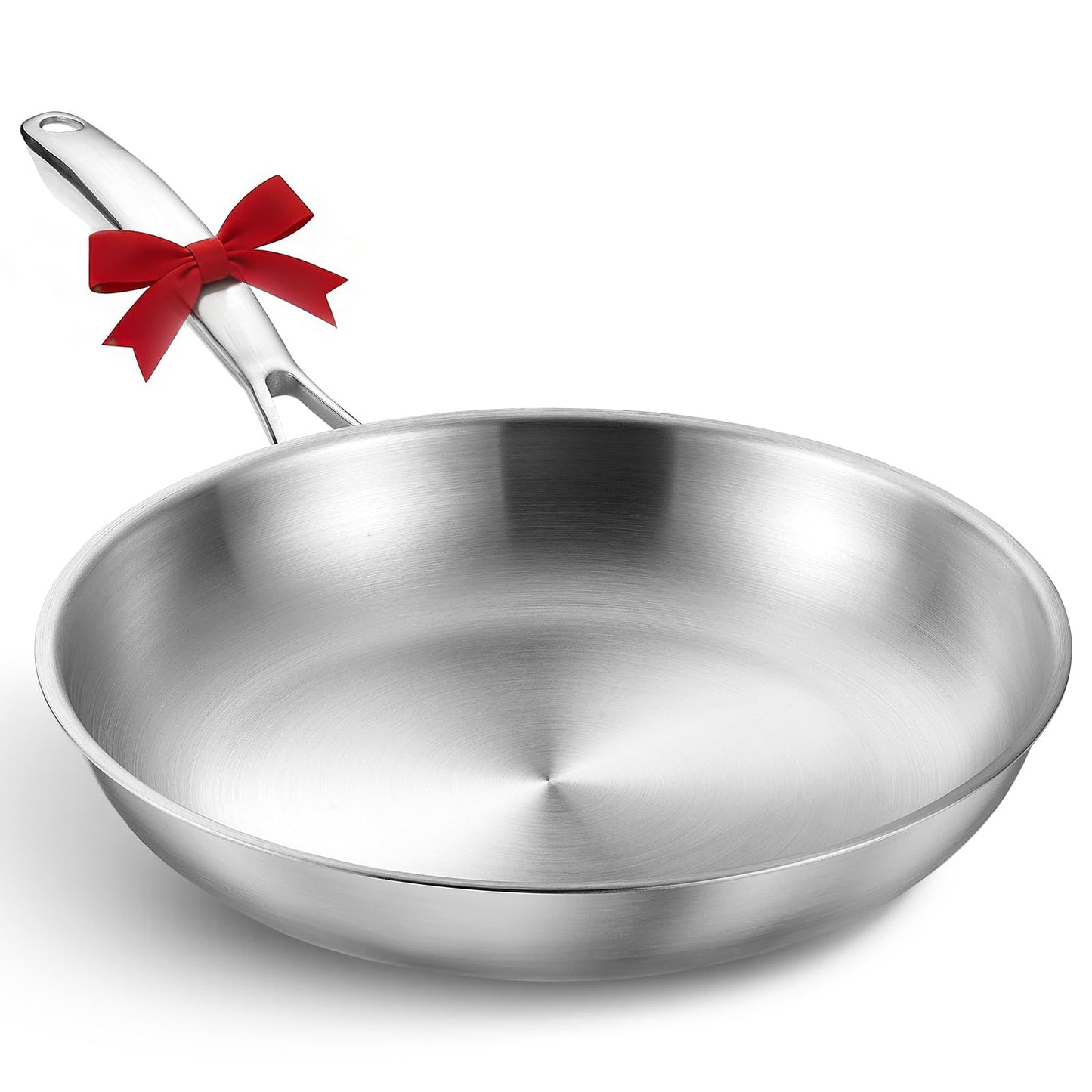 KOCH SYSTEME CS Tri-Ply Clad Stainless Steel Pan, Premium 18/10 Stainless Steel Frying Pan, Professional Induction Skillet, Dishwasher & Oven Safe, Non-Toxic (30cm/12in)