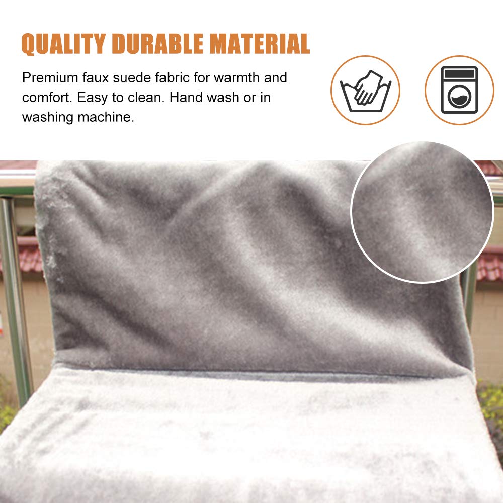 Calitch Cat Hammock Bed, Pet Radiator Bed Strong Hanging Cat Hammock Plush Holds Up 5KG, Strong and Durable Metal Frame Shelf Folds Easily, for Pet Kitten Puppy Small Dogs (Grey)