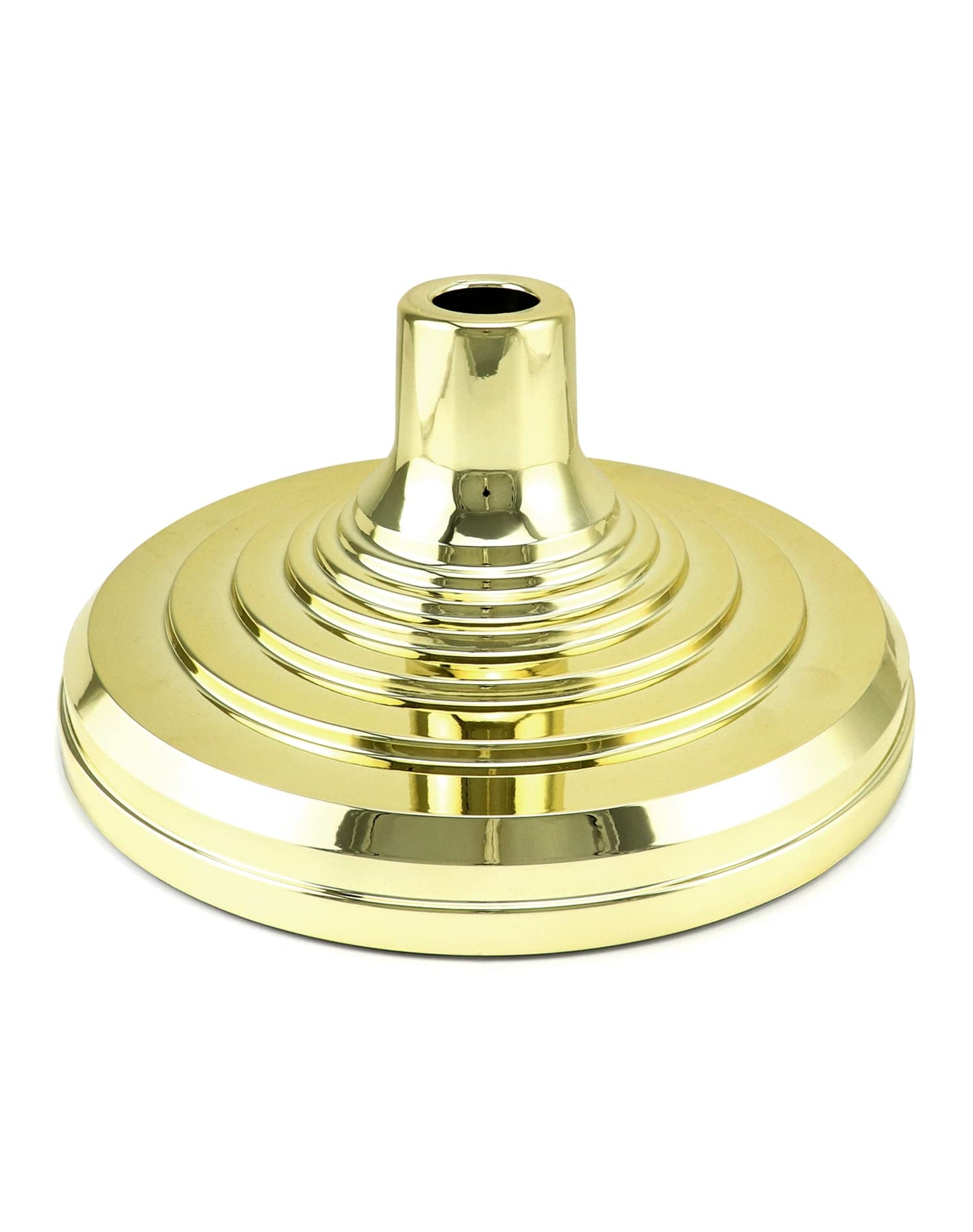 QWORK Base Stand for Flag, Flag Stand for Indoor & Outdoor Use, Floor Base Stand, Compatible with 1.3 Inch and 1.1 Inch Diameter Flag Pole - Gold