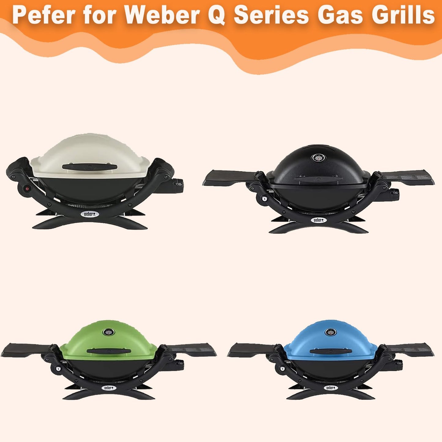 7582 Cast Iron Reversible Cooking Griddle Plate Replacement for Weber Q100 Q1200 Q1400 Q120 Q1000 Gas Grill, BBQ Accessories for Weber 50060001 51060001 52020001,1 Pack