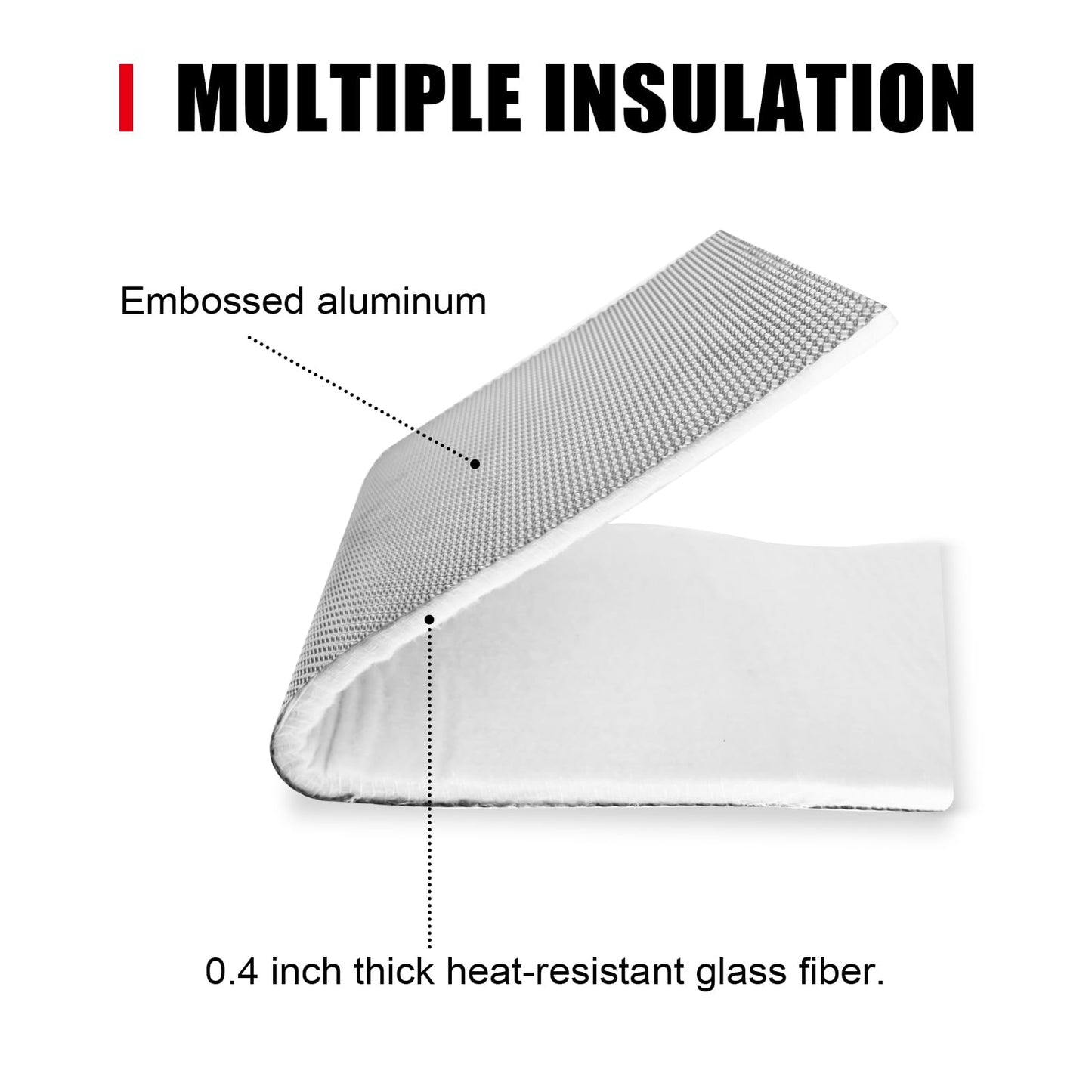 Peastorm Exhaust Wrap Heat Shield Automotive Aluminum Material Muffler Wrap Insulation Armor, 12" x 38"
