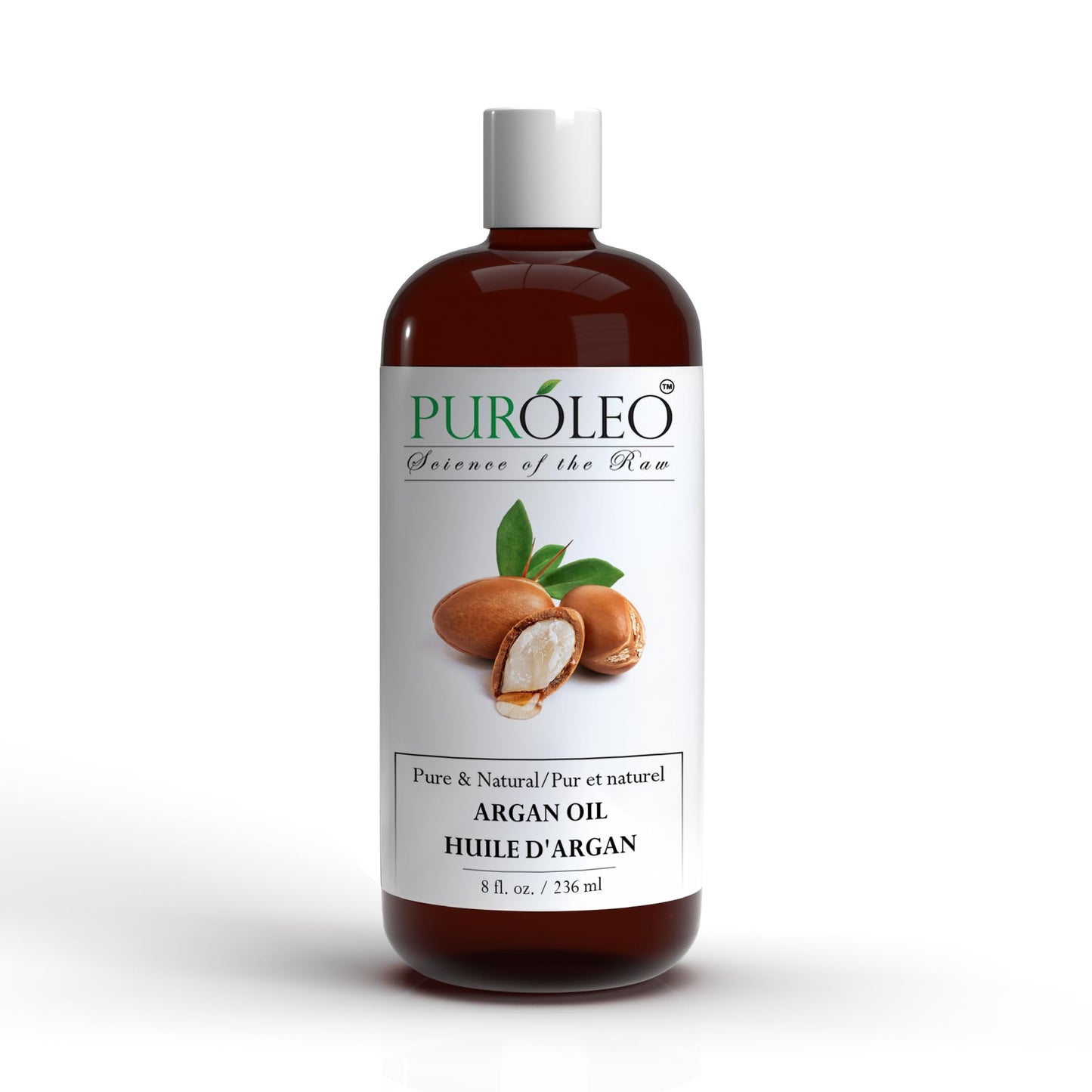 PUROLEO Argan Oil 8 Fl Oz/236 ML (Packed In Canada) 100% Pure argan oil for hair, Face & Skin Carrier Oil, Imported from Morocco, argon oil, maroko oil