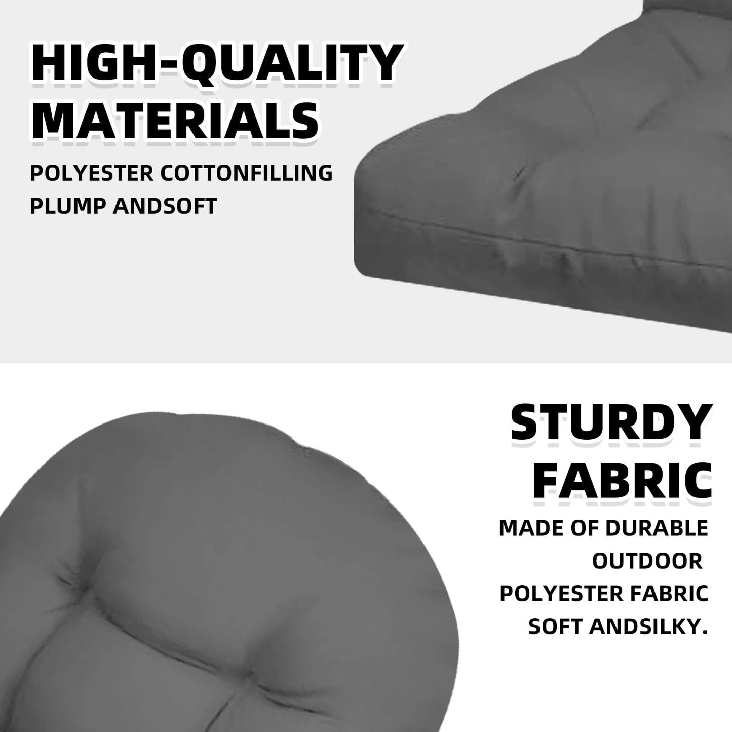 Adirondack Chair Cushion, Waterproof Weather Resistant Cushions for Adirondack Chair Thickened High Back Rocking Chair Seat Cushion for Indoor and Outdoor,43.3 X 19.7 Inch (Dark Gray,1)