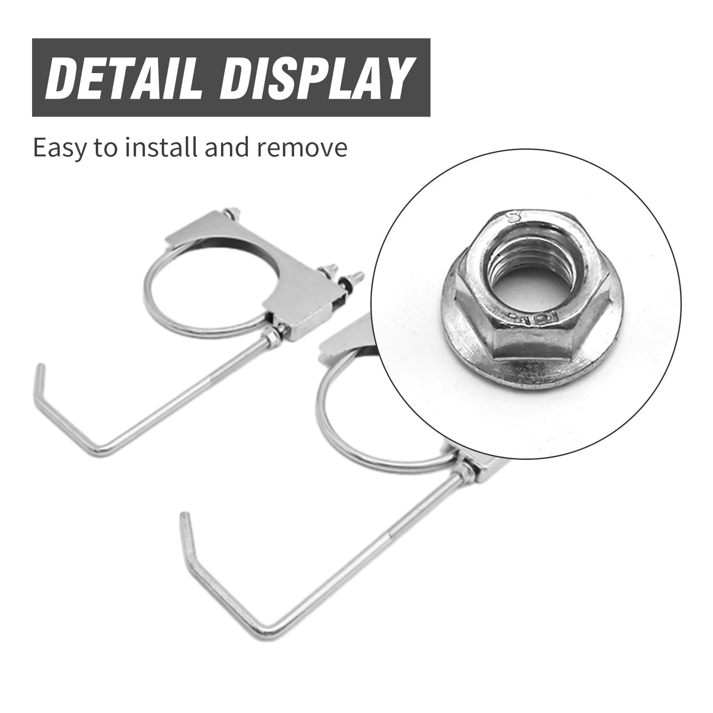 ZUDKSUY 2 Pack 2.5" Universal Exhaust Hanger Exhaust Clamps Exhaust Pipe Bracket with 9.5-Inch Long Muffler Hanger Exhaust Pipe Bracket for Car and Truck Exhaust Pipes
