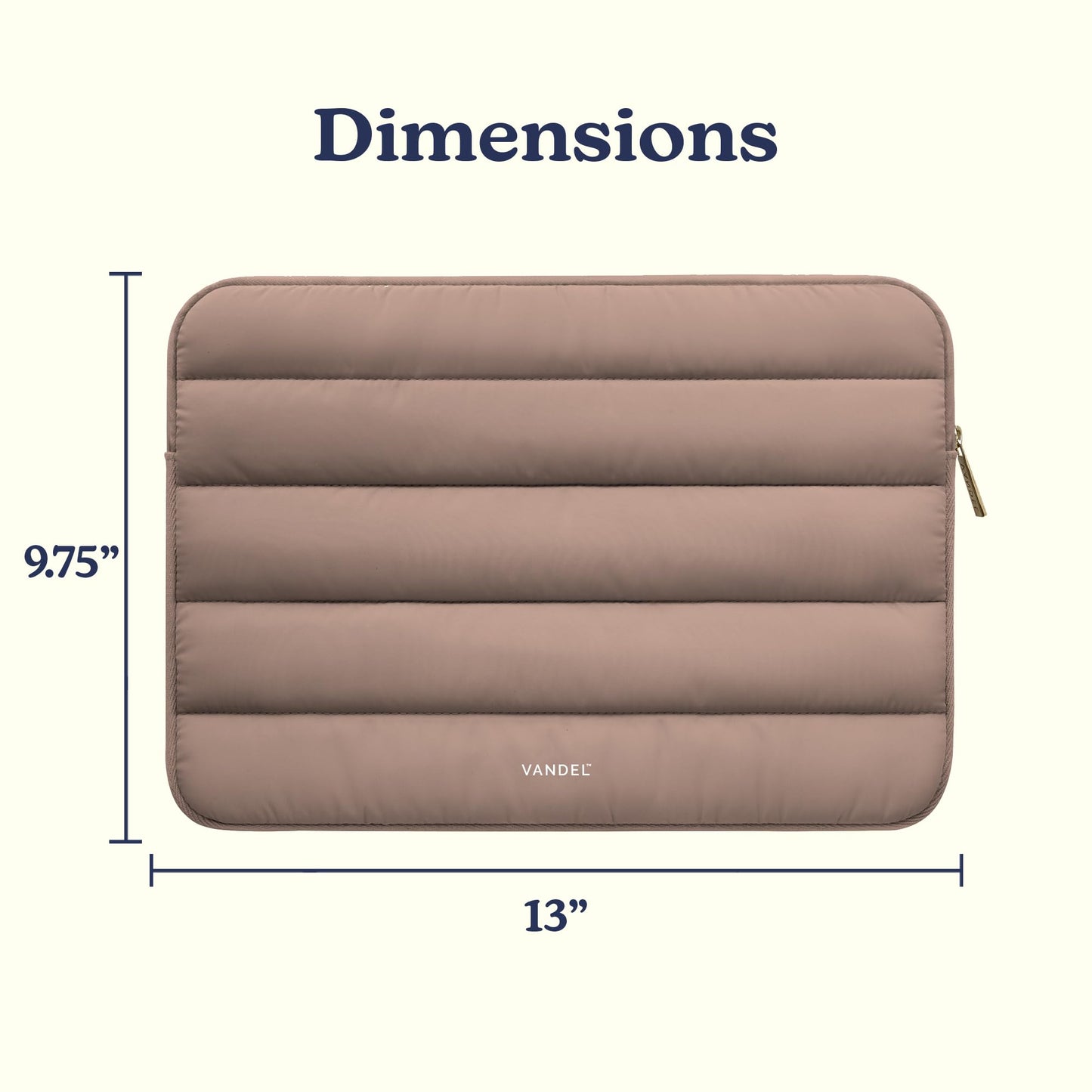 Vandel - The Original Puffy Laptop Sleeve 13-14 Inch Laptop Sleeve. Latte Laptop Sleeve for Women. Carrying Case Laptop Cover for MacBook Pro 14 Inch Sleeve, MacBook Air Sleeve 13 Inch, iPad Pro 12.9
