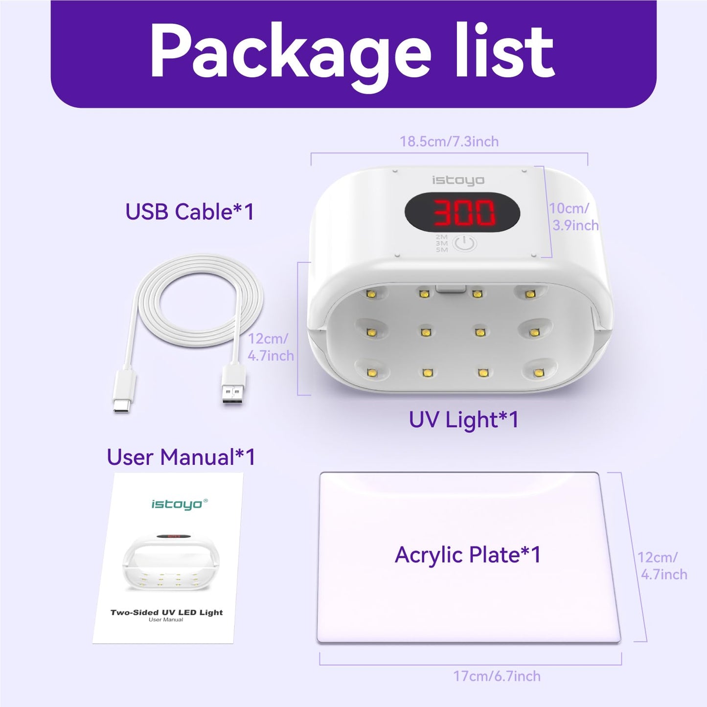 ISTOYO Double Sided UV Resin Lamp, 24 Beads Gel Nail Lamp, 2IN1 LED Nail Light for Hands and Feet, Long Time Setting (2, 3 and 5 Minutes), UV Light for Resin Curing, Jewelry Making and DIY Crafts