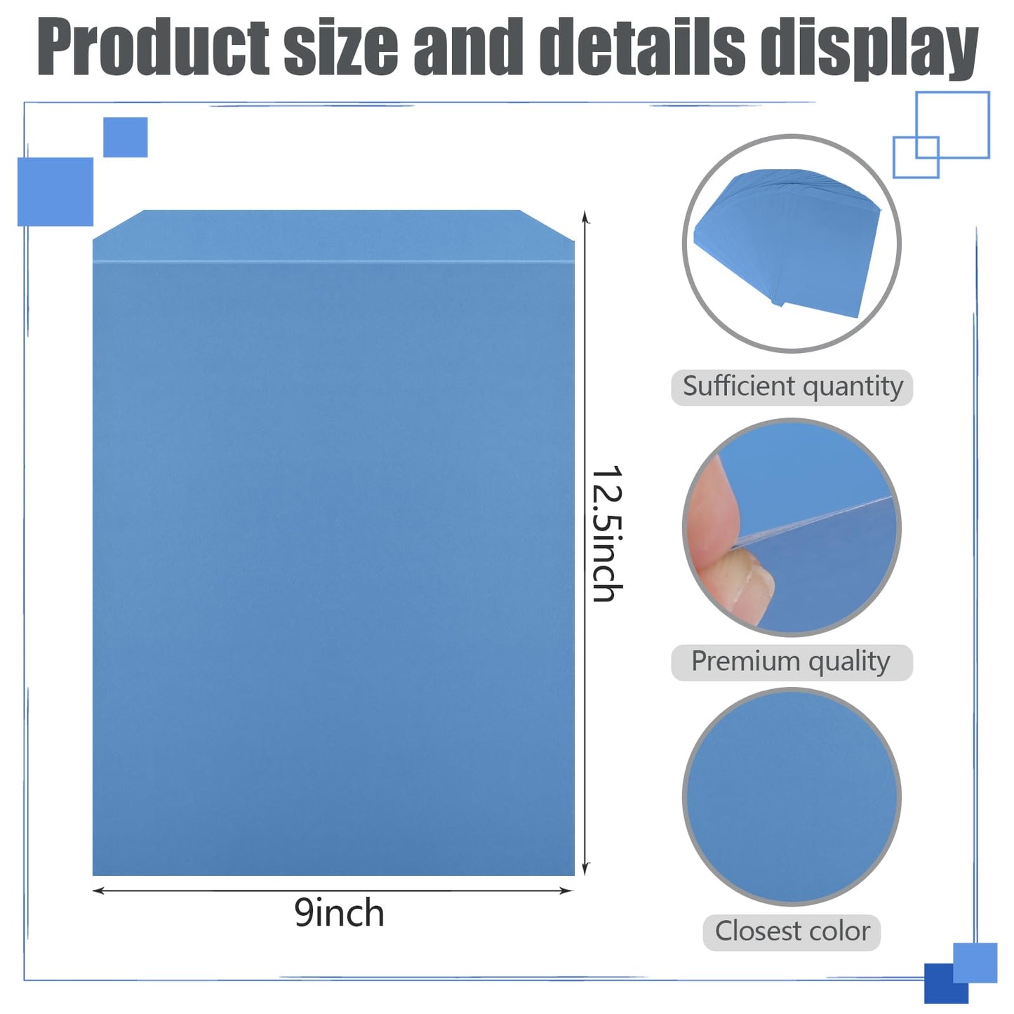 Youdaju 150 Pack Blue Classic Manuscript Covers, Letter Size, Top Bound Business Report Covers, Legal Document Cover