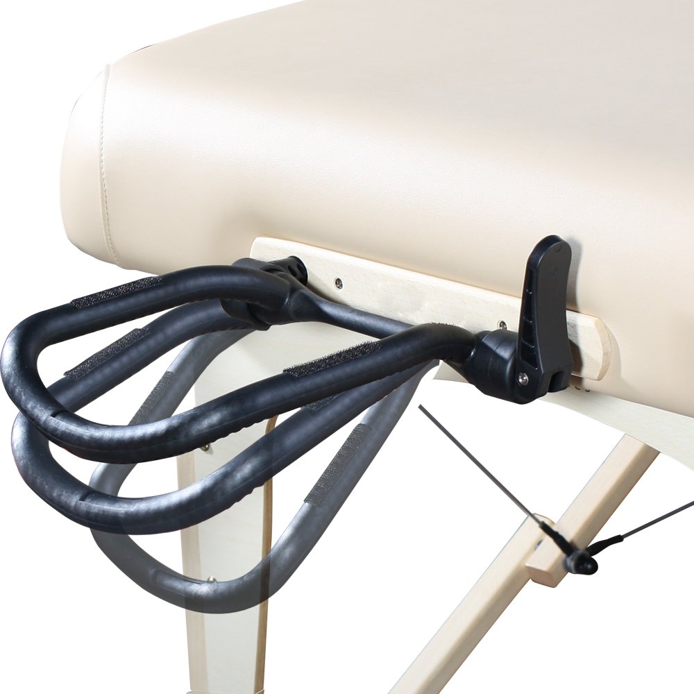 MASTER MASSAGE Universal Simplicity Adjustable Massage Table Face Cradle and Universal Face Cushion/Face Pillow Set - Massage Table/Massage Chair Headrest Platform Set (Crescent Round Cream)