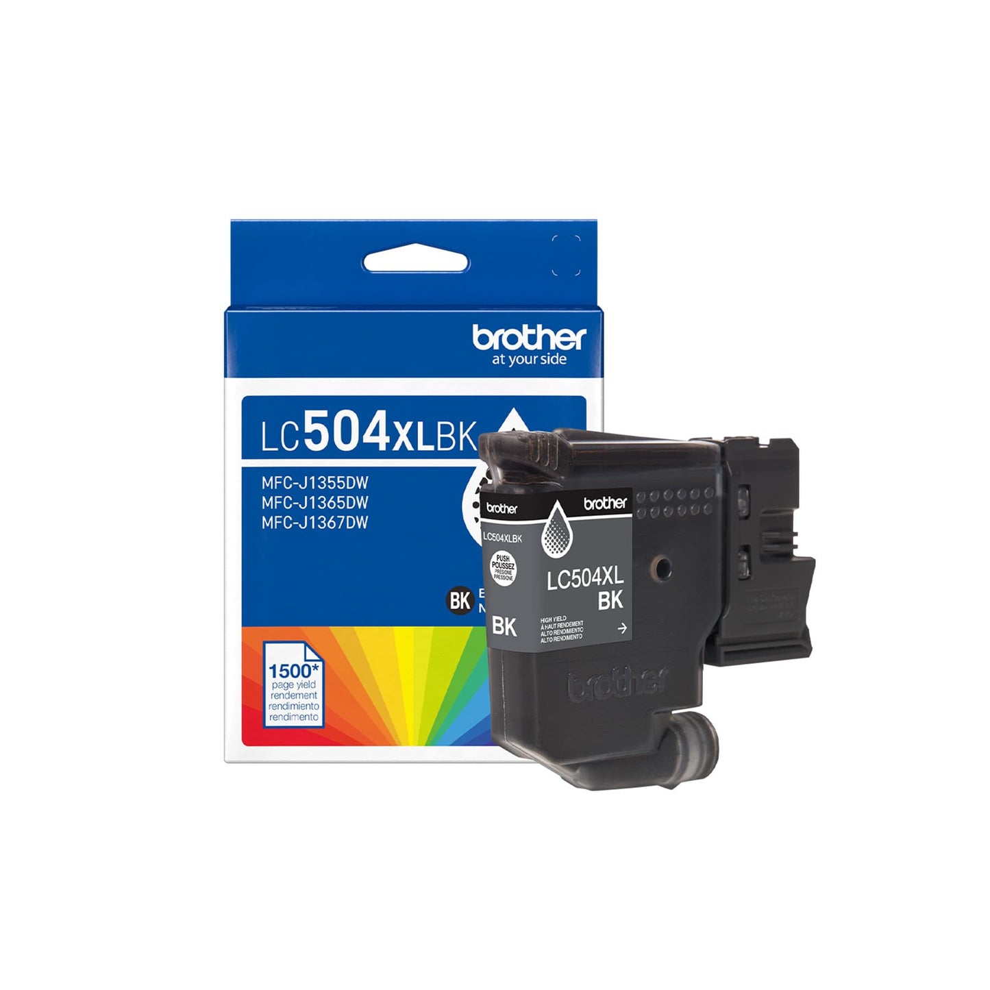 Brother Genuine LC504XLBKS High Yield Black Ink Cartridge for Brother Printer MFC-J1365DW