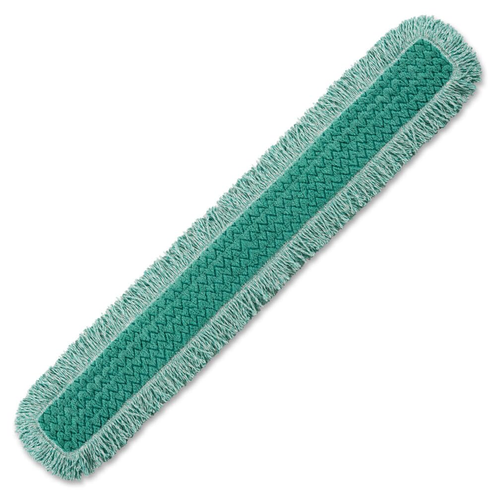 Rubbermaid Commercial Products HYGEN 48" Microfiber Dust Pad with Fringe, Green
