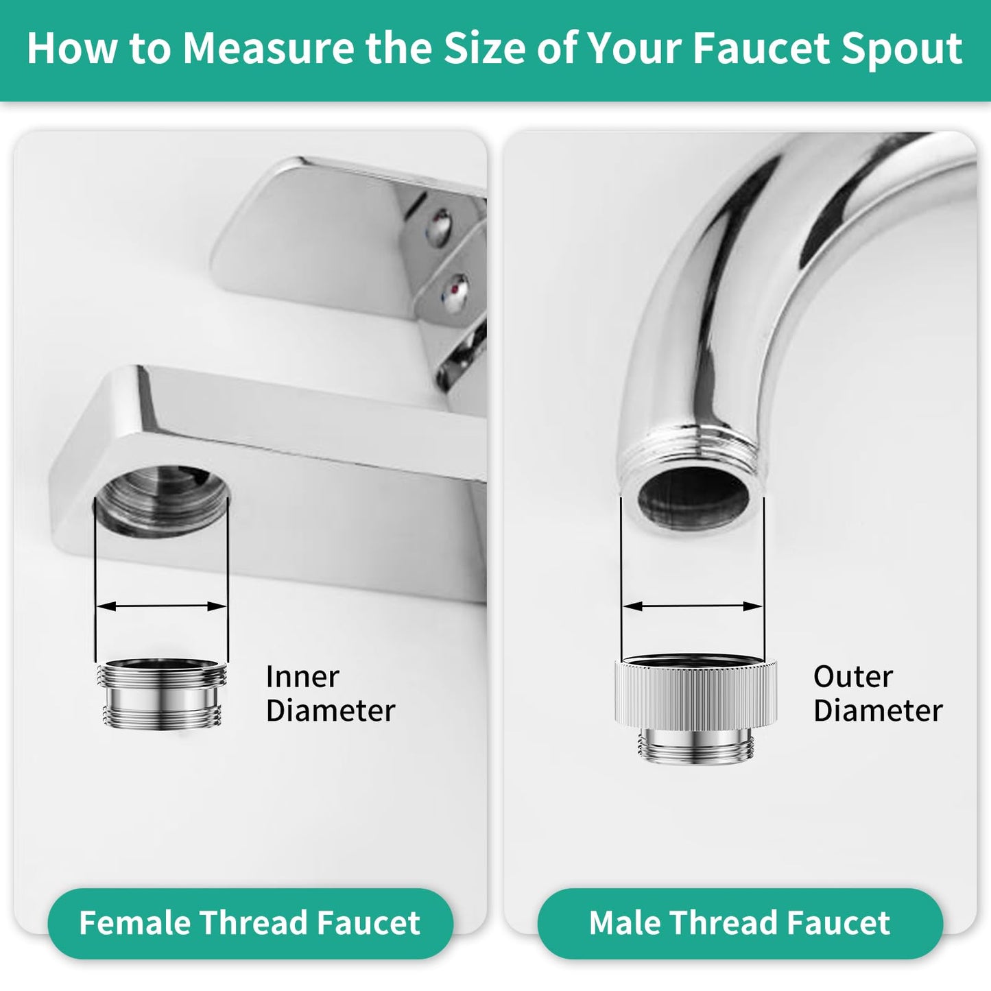 HEROBAI Sink Hose Sprayer Attachment, 3 Mode Shower Head Attaches to Tub Faucet with 5 Adapters, High Pressure Shower Head for Bathtub, Handheld Shower Head with Filter (Chrome)