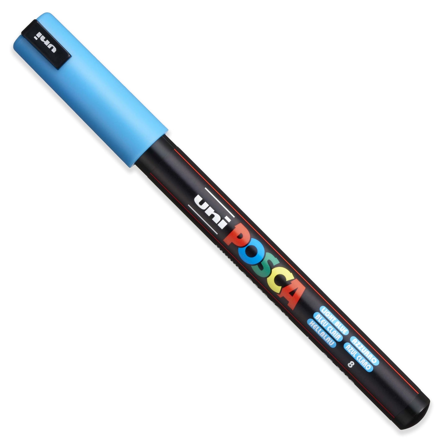 Posca PC-1MR Paint Marker Art Supplies Pens - 0.7mm Nib - Plastic Wallet of 18 with Extra Black and White