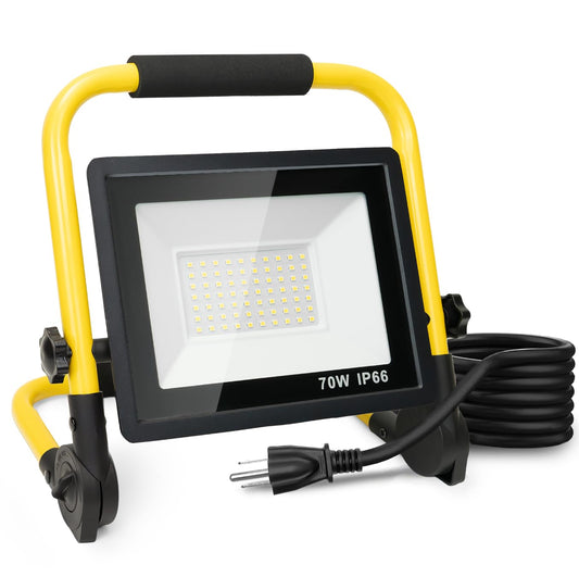 10000LM LED Work Light: Portable Work Light with 5FT Cord, IP66 Waterproof Flood Light for Garage Workshop Job Site Construction Indoor Outdoor Lighting, Tool Fathers Day Dad Gifts for Men Him Husband