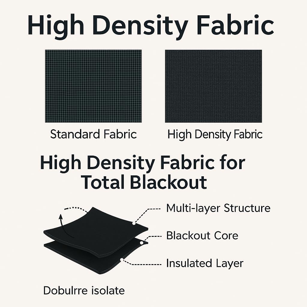 Dream Art Portable Blackout Blinds Curtain with Suction Cups for Home or Travel Use (Black)