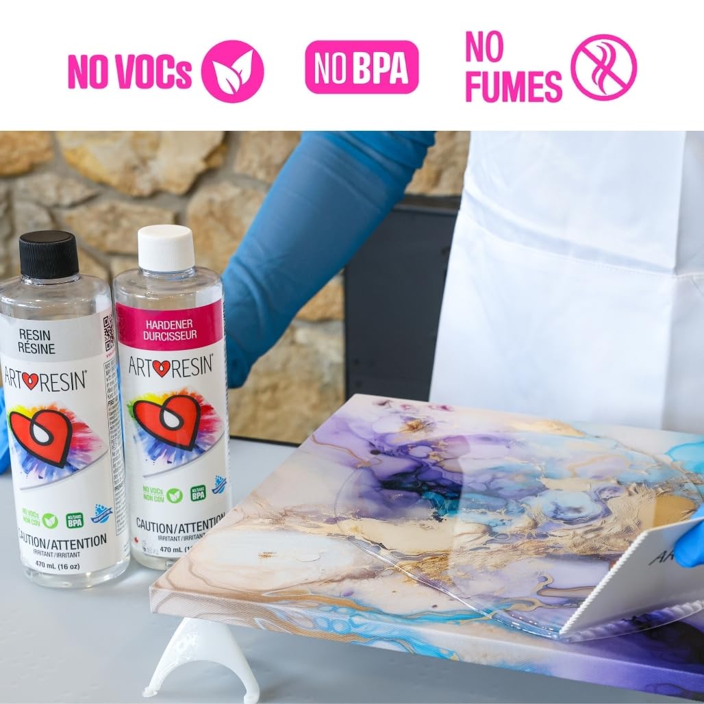 ArtResin - Epoxy Resin - Clear - Non-Toxic - 32 oz (16 oz resin + 16 oz hardener) (946 ml)