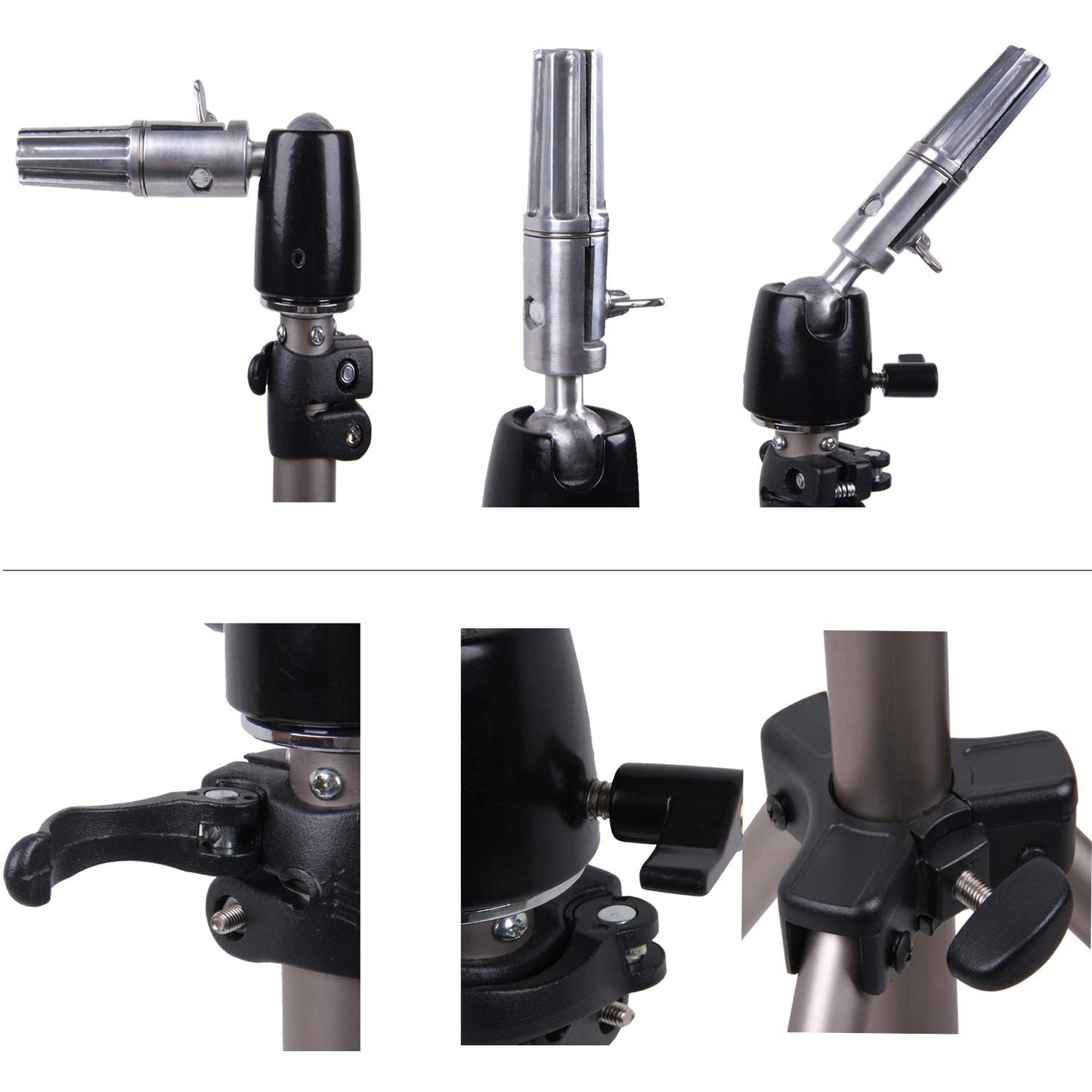 Hair Way Heavy Duty Cosmetology Adjustable Mannequin Head Tripod Stand Styrofoam Canvas Block Head Tripod with Black Carry Bag (87-176cm)