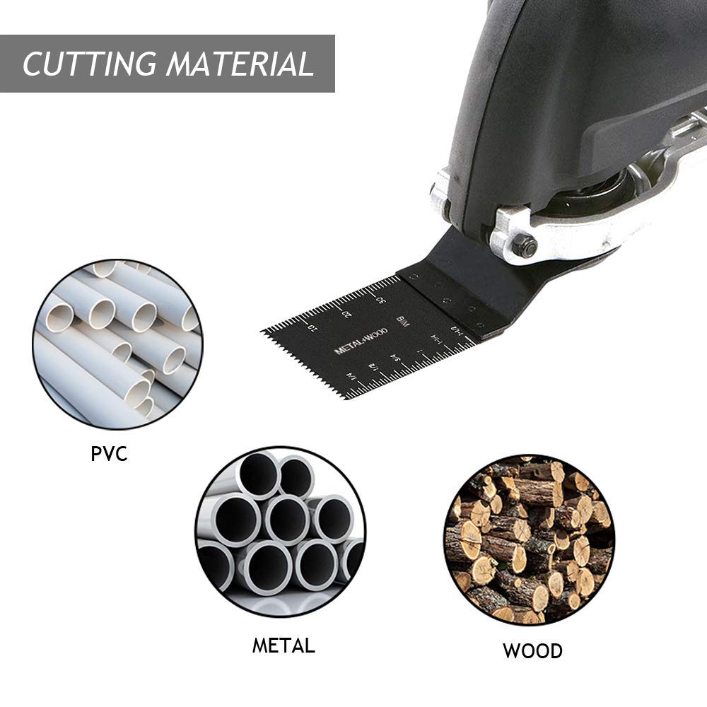 NewSoul1us 50PCS Wood Oscillating Tool Blades Universal Quick Release Saw Blades, Multi-Tool Blades, Fits Fein Multimaster, Porter Rockwell Cable, Black & Decker, Bosch Craftsman and More