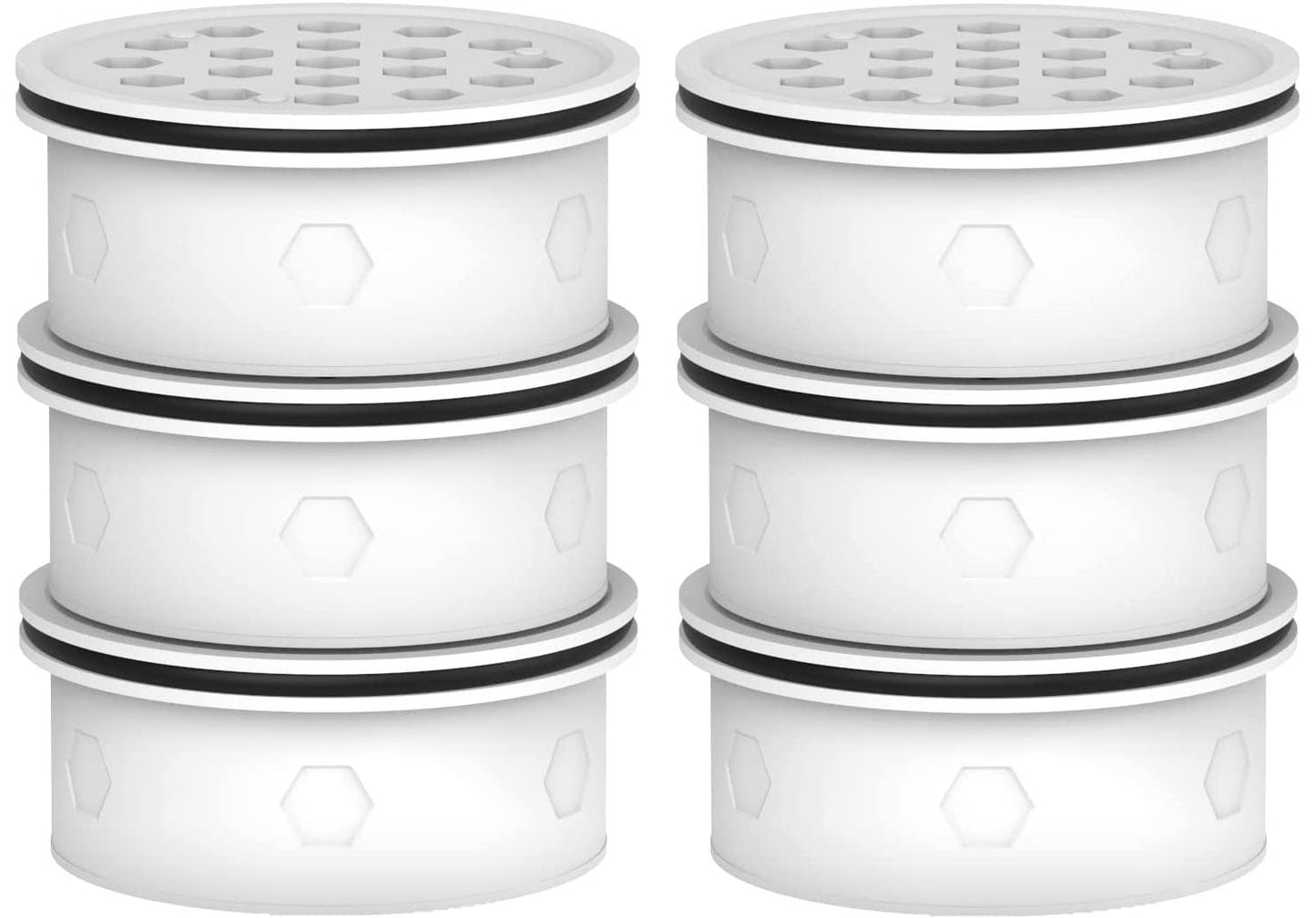 OHFULLS Activated Carbon Filter Replacment, Compatible with Lifestraw Home Water Filter Pitchers and Dispenser, Tested to Protect Against Parasites, Microplastics, and a Variety of Chemicals, 6 Pack