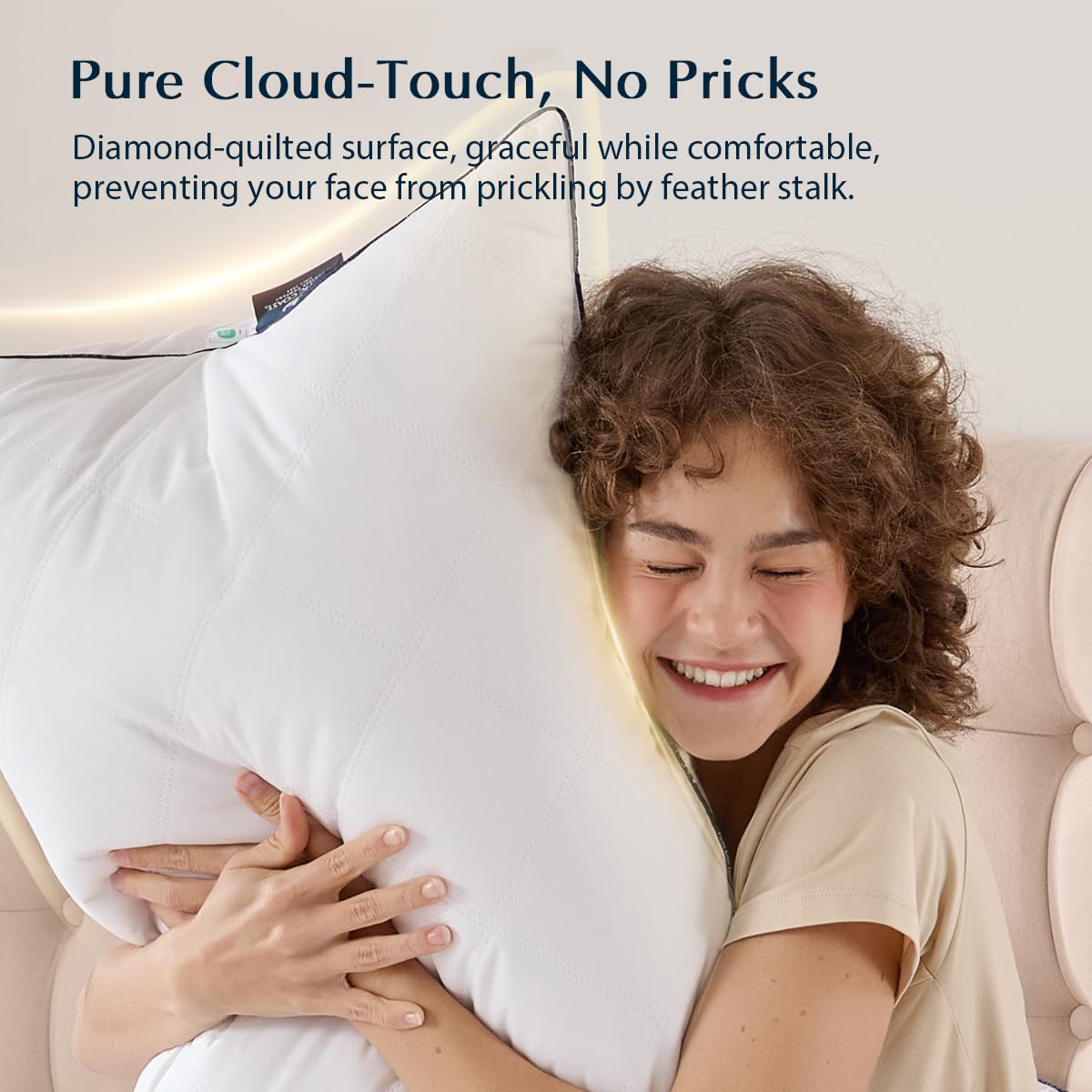 Pacific Coast Premium Goose Feather & Down Bed Pillows, Hotel Quality Collection, Medium Support for Side & Back Sleepers (Queen (Pack of 1))
