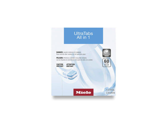 Miele Genuine UltraTabs All in 1 Dishwasher, 60 Detergent Tablets