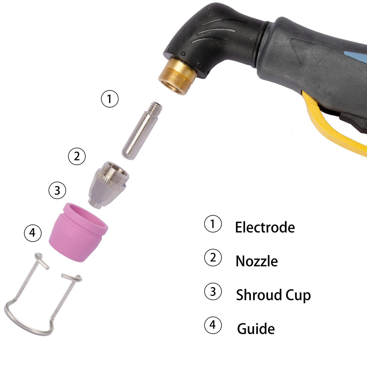KERUE SG-55 AG-60 WSD-60 .045" Plasma Cutter Cutting Torch Tip Nozzles Consumables Kit 50pk