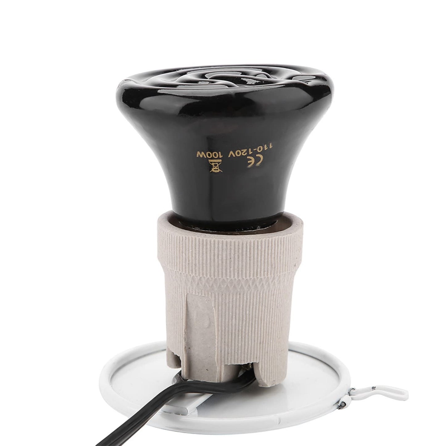 Ceramic Heat Emitter, 100W Heat Lamp for Chicks, Bird Heater for Cage, Infrared Heating for Pet No Light Emitting for Amphibian Pet Brooder Coop Incubating Chicken