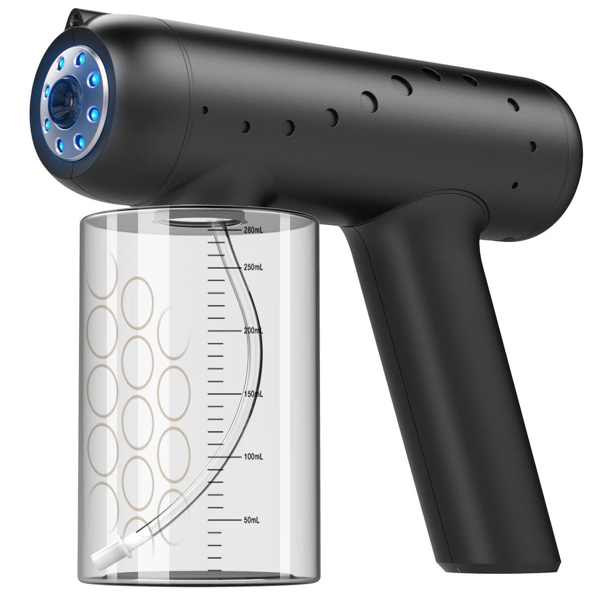 Professional Cordless Spray Tan Machine - High-Power 2-Speed Atomization Handheld Tanning Gun, USB Rechargeable, Ultra-Portable with Even Mist Coverage for Salon, Home, Beach & Mobile Tanning (Black)