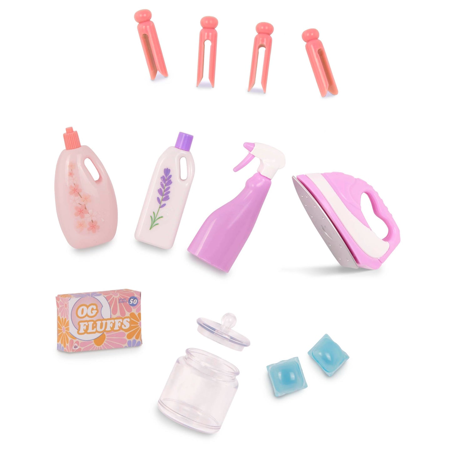 Our Generation – Doll Washing Machine – Drying Rack, Iron & Cleaning Set – 18-inch Doll House Accessories – Pretend Play – Toys for Kids Ages 3 Years & Older – Laundry Day