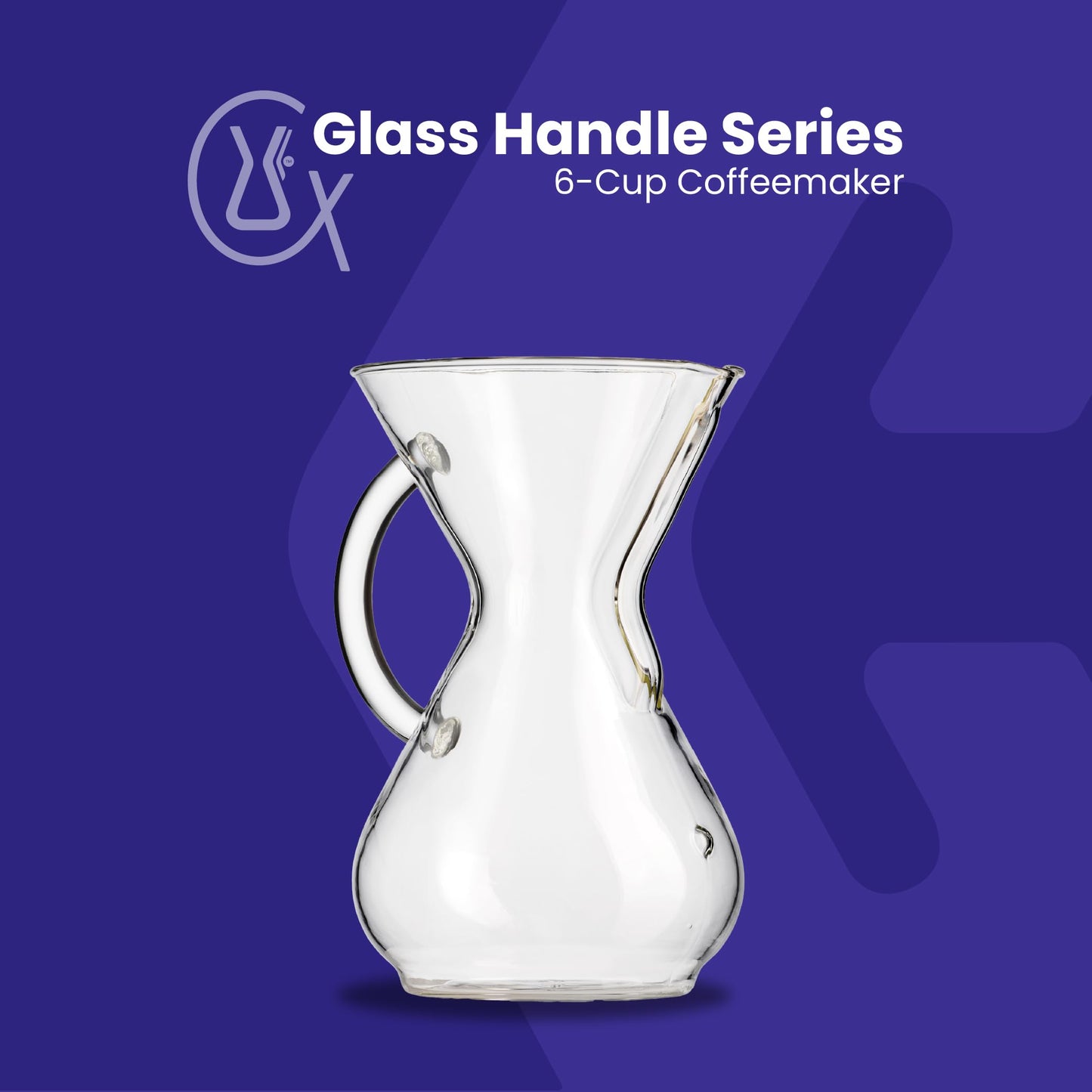 Chemex Pour-Over Glass Coffeemaker - Glass Handle Series - 6-Cup - Exclusive Packaging