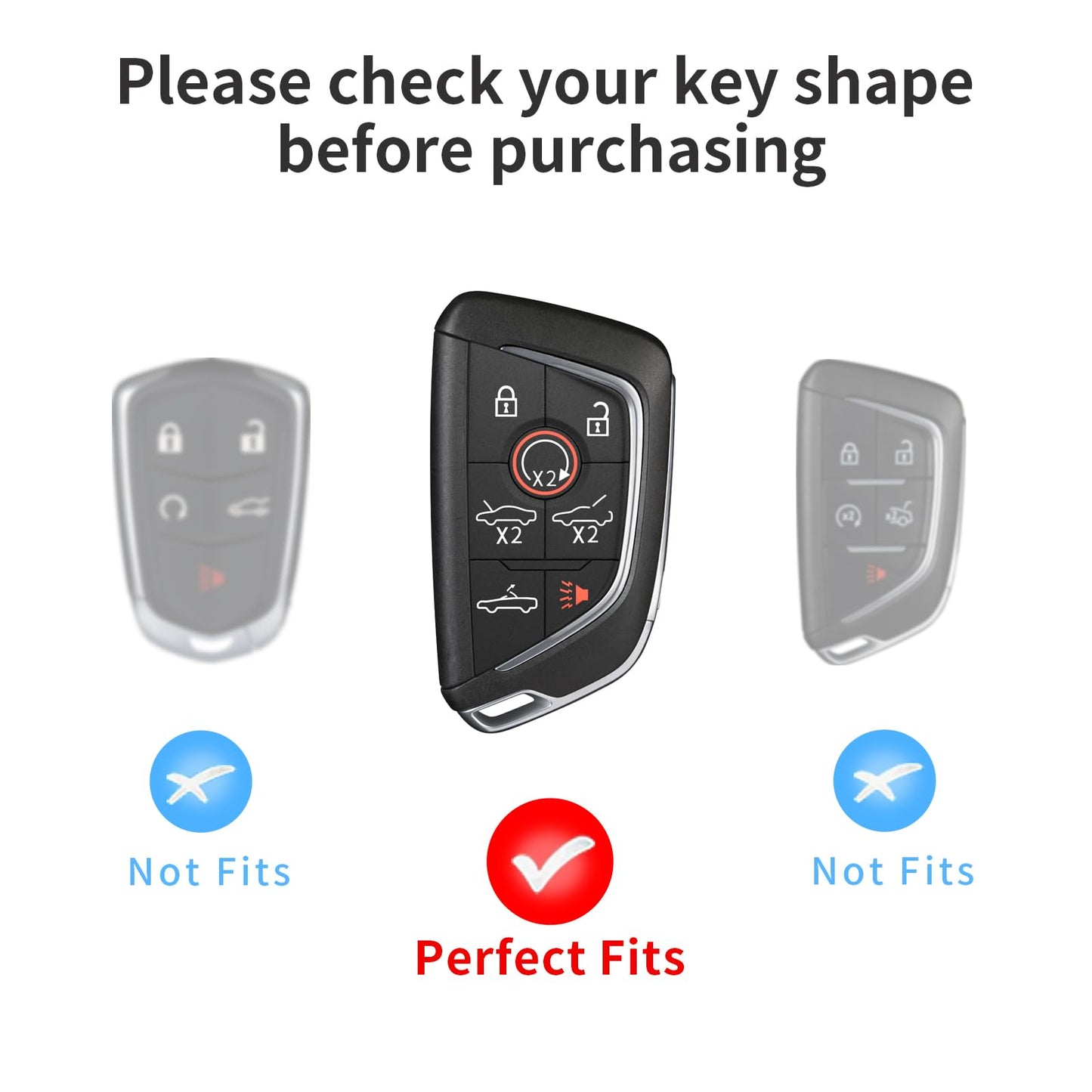 T-carbon Real Glass Fiber Key Fob Cover Compatible with Corvette C8 Z51 Z06 Key Fob Protector Compatible with Stingray Corvette C8 2020 2021 2022 2023 2024 2025 Smart Key Case(Red)