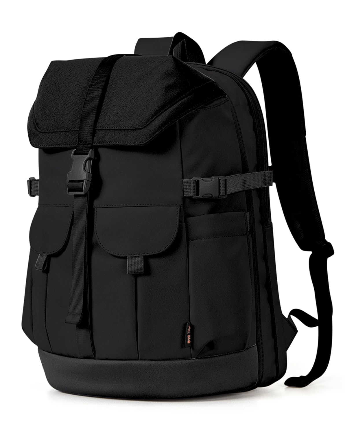 Aji Travel Laptop Backpack for Men Women, Large School Backpack Fit 17 inch Laptop, Carry on Backpack for Airplanes, Water Resistant & Comfortable College Computer Backpack (Obsidian Black)
