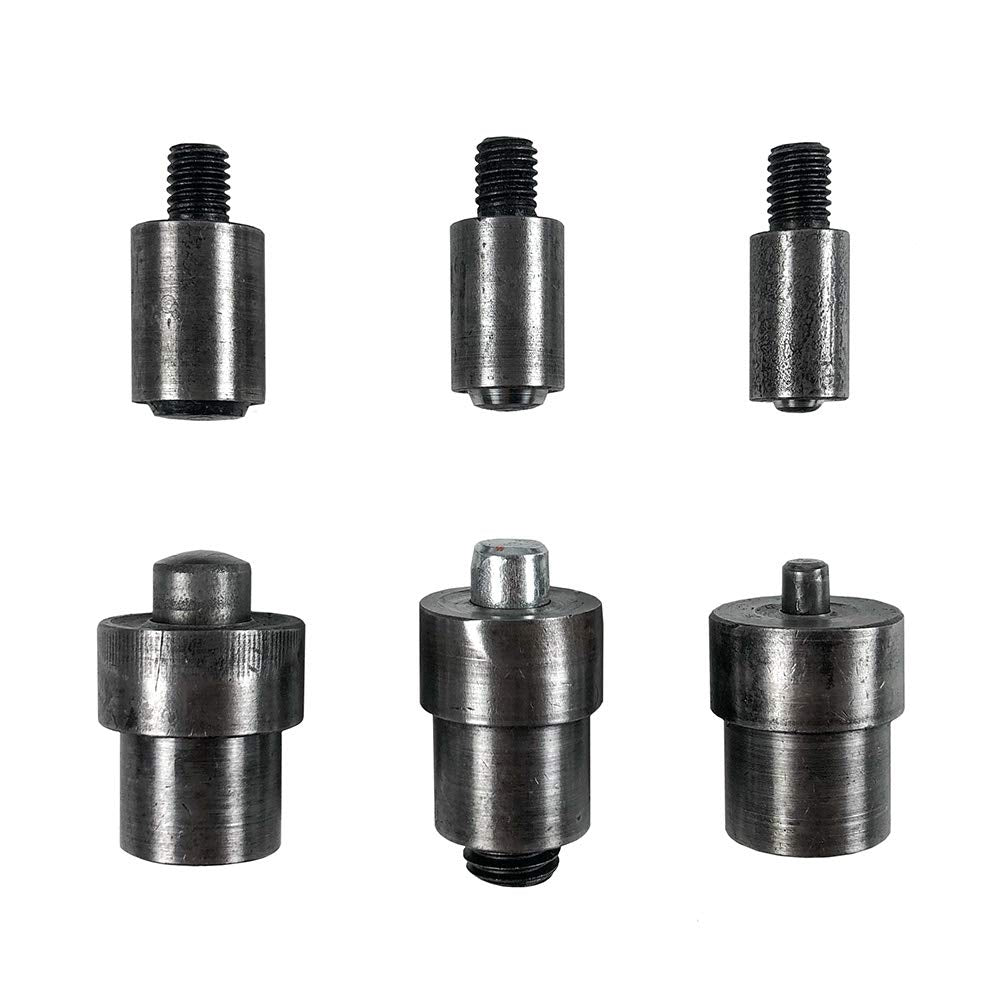 QWORK Hand Press Heavy Duty Eyelet Grommet Machine Punch Tool Kit with 3 Dies and 1500 Pcs Silver Grommets