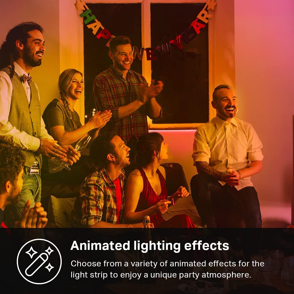 Kasa Smart LED Light Strip, 50 Color Zones RGBIC, 16.4ft Wi-Fi LED Strip Works w/Alexa, Google Assistant & SmartThings, High Brightness, 16M Colors, PU Coating, Trimmable, 2 Yr Warranty (KL420L5)