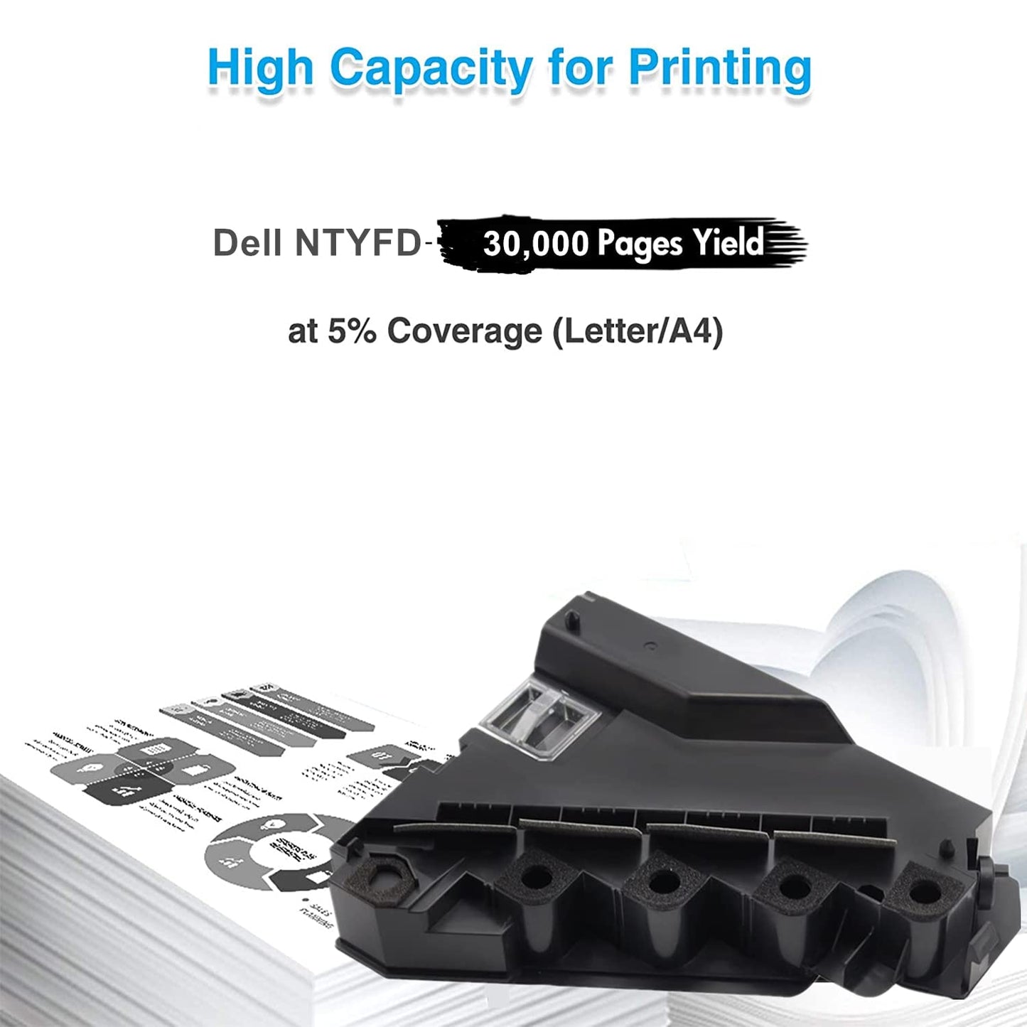 Replacement C2660dn C2665dnf C3760n C3760dn C3765dnf Waste Toner Box for Dell C2660dn C2665dnf C3760n C3760dn C3765dnf S3840cdn S3845cdn Waste Toner Container 331-8438 (NTYFD)