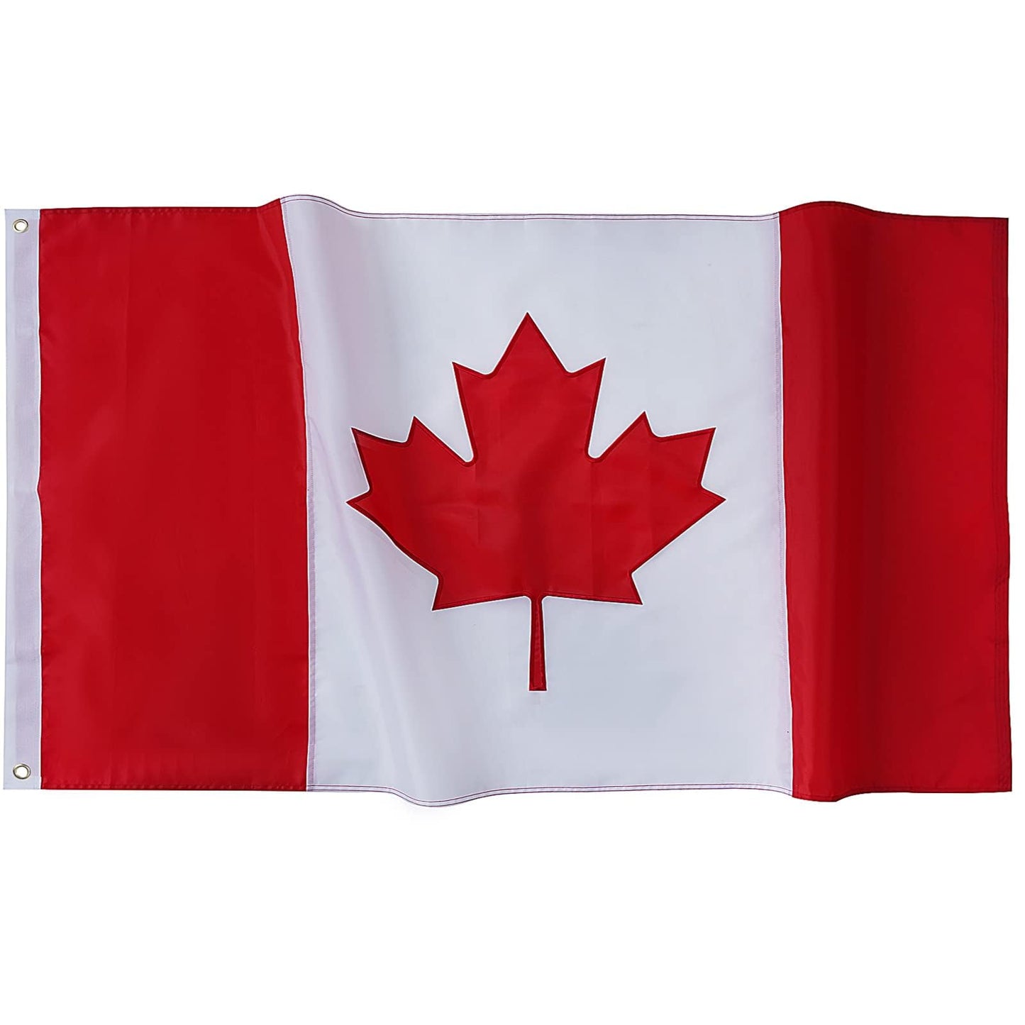 FLAGWIN Canada Flag 5x8 ft, Canadian Flags Heavy Duty Embroidered Maple Leaf with 3 Brass Grommets, Vivid Color and Fade Resistant Canada Banner Flags for Indoor/Outdoor